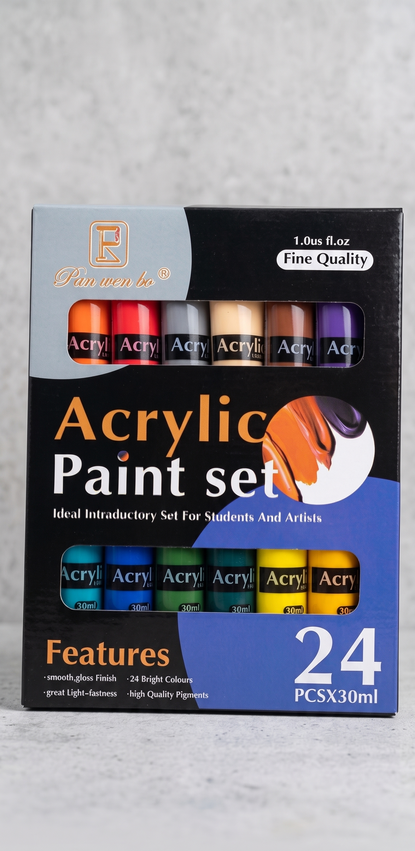 24 pcs 30ml Acrylic paint set