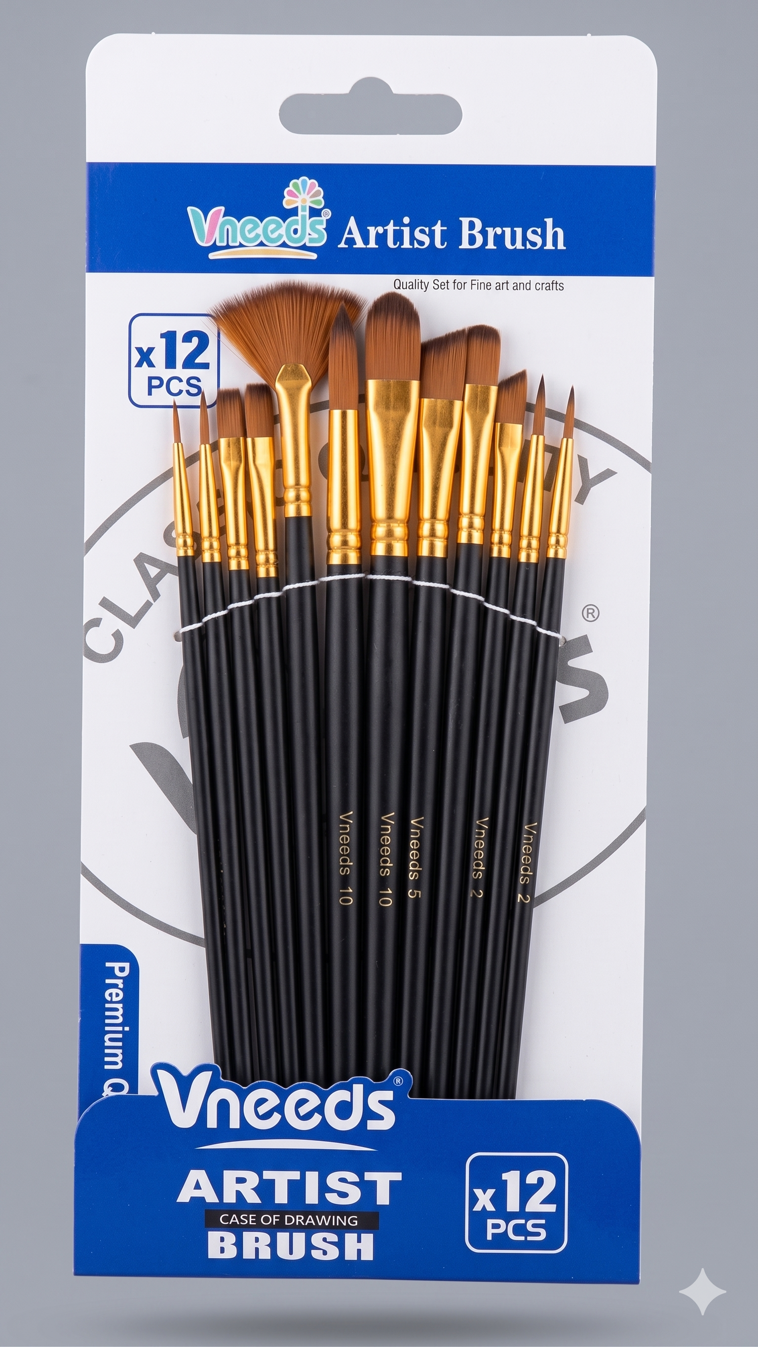 12 pcs vneeds artist brush