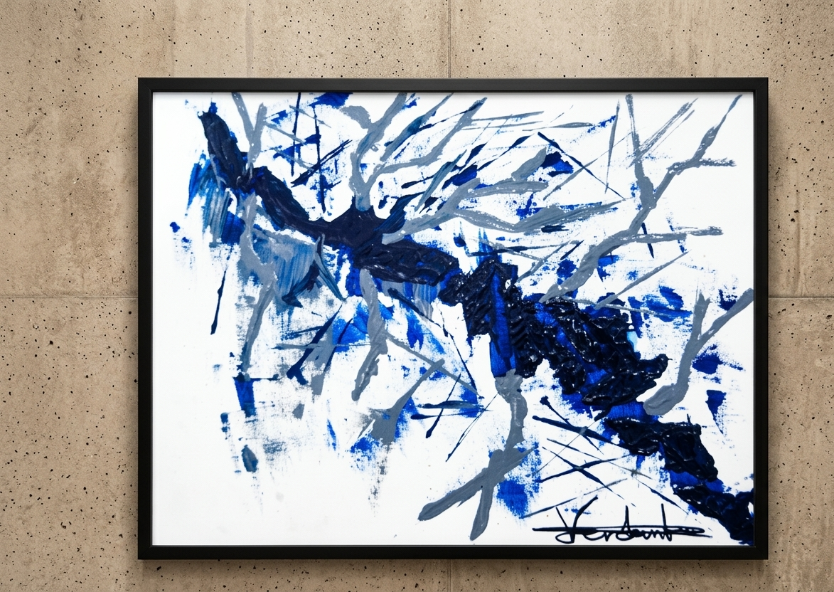 22.9 x 30.5cm acrylic on canvas perspex framed painting