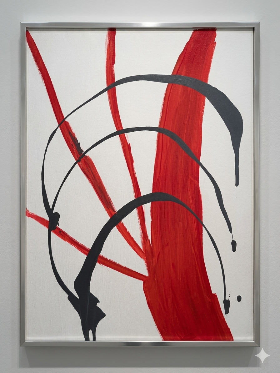 59.69cm x 80.01cm silver fibre frame canvas stretch painting