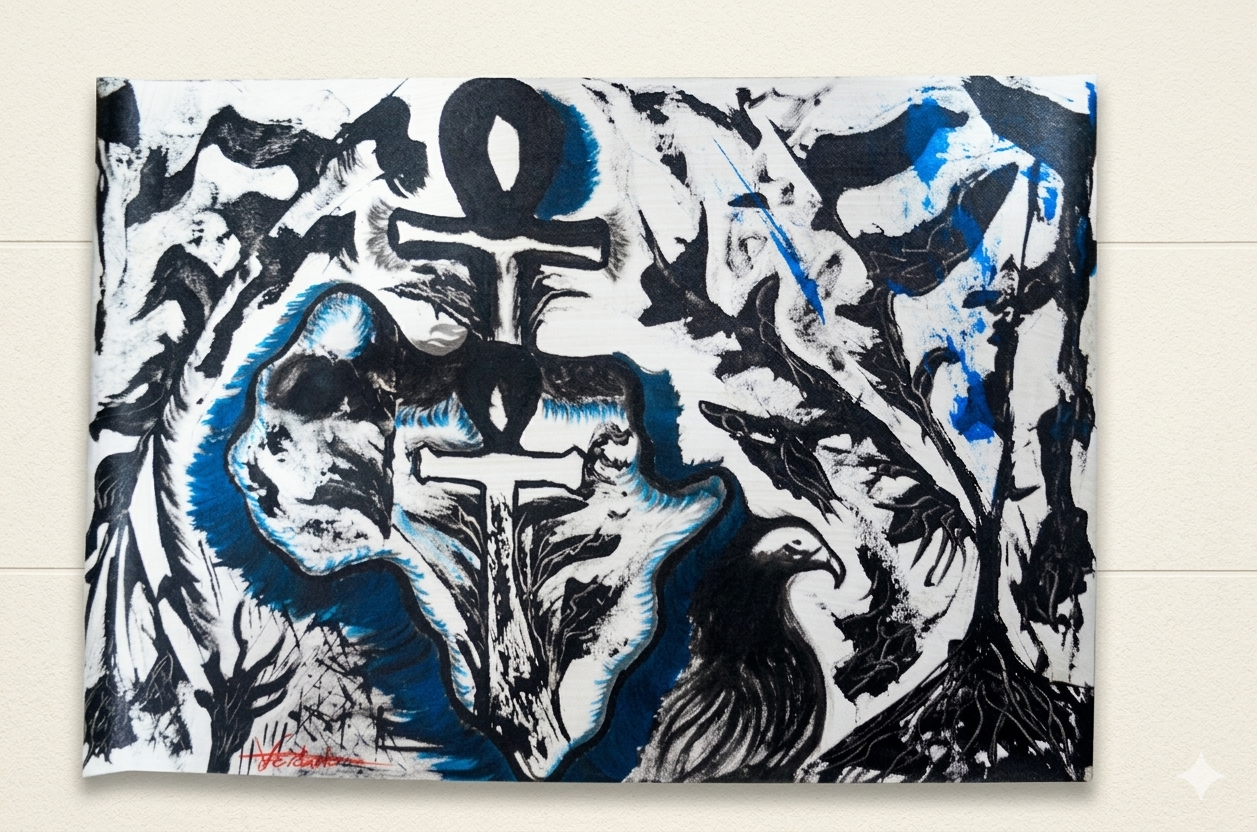 65.6 x 45cm acrylic on canvas painting