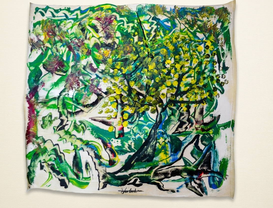 68.7 x 64 cm acrylic on canvas painting