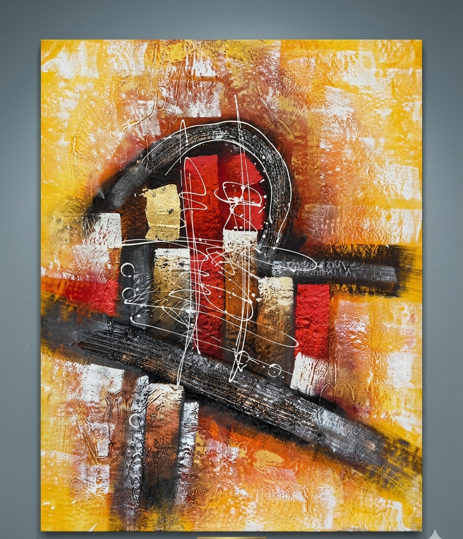 120.65cm  x 93.98cm  stretched canvas painting 1700 cedis