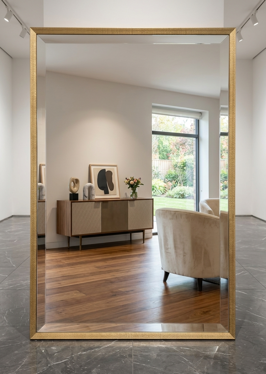 50.8cm x 58.42cm  framed interior decor mirror
