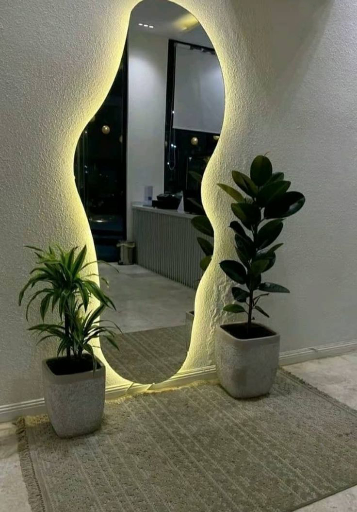 91.44cm x 121.92cm interior decor mirror with lighting