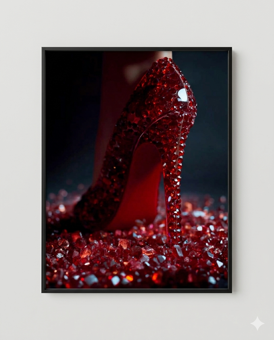 Black thin interior decor framed print  and perspex