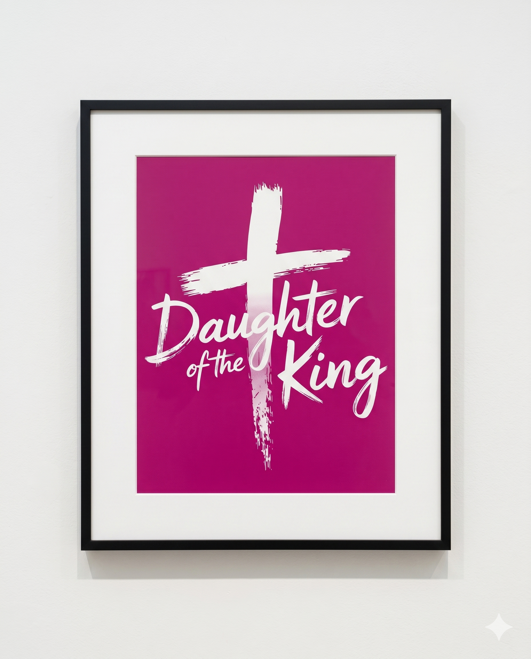 Black thin interior decor framed print with matte and perspex