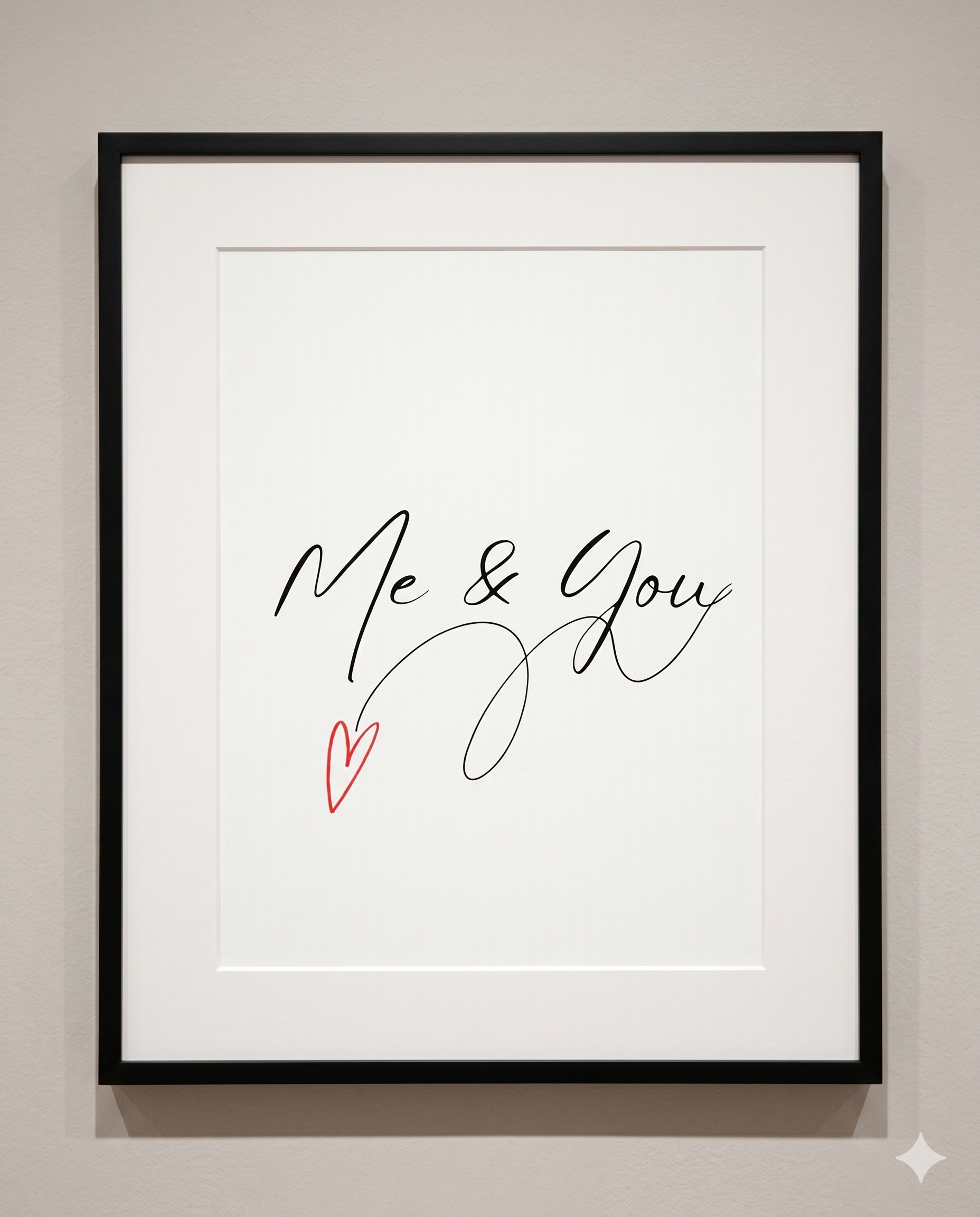 Wooden thin black interior decor frame with matte and perspex