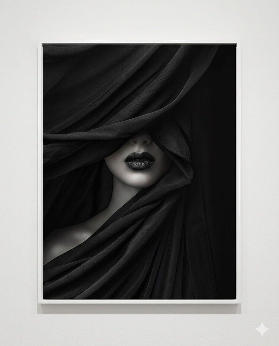 Interior decor framed abstract print and perspex