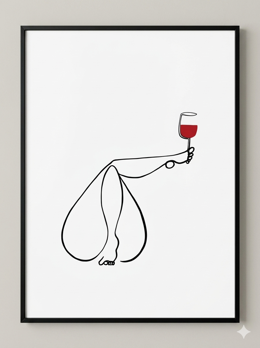 Interior decor framed abstract print with  perspex