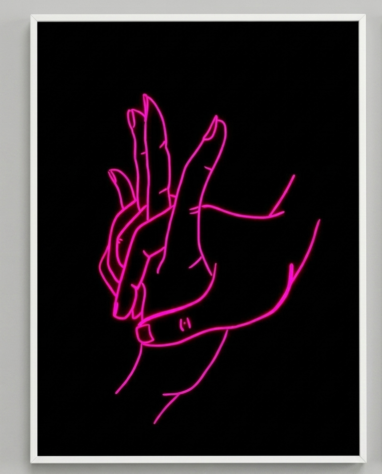 Interior decor framed abstract print with  perspex