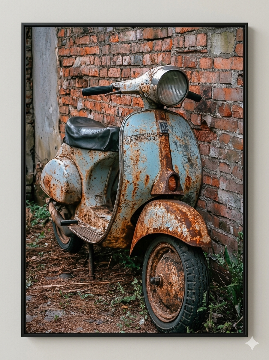 Interior decor framed abstract print with  perspex