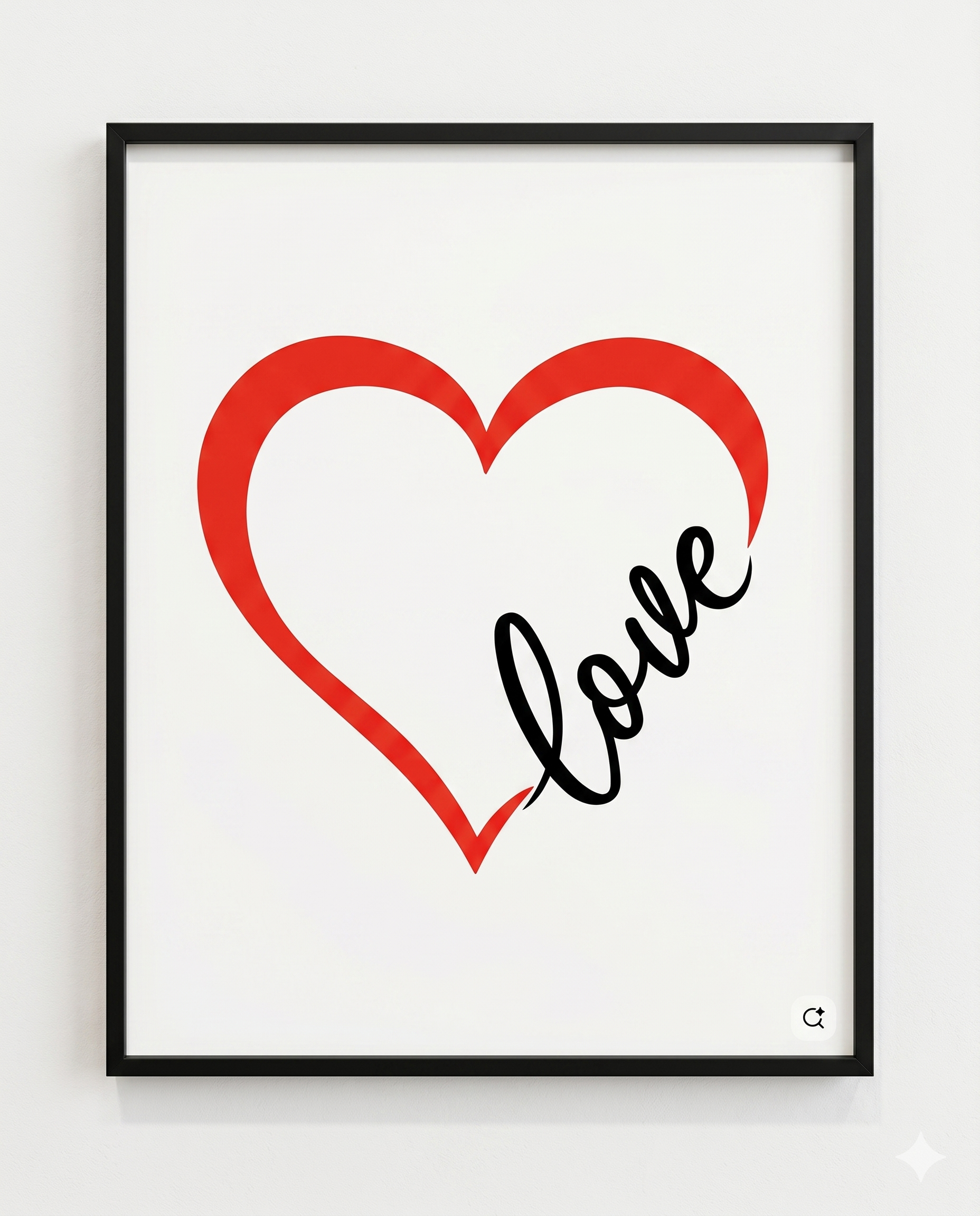 Framed interior decor glossy finished print