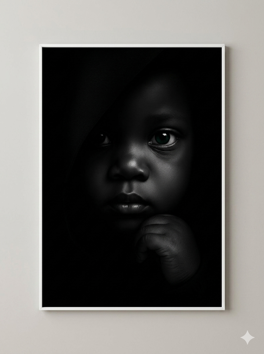 Interior decor framed abstract print