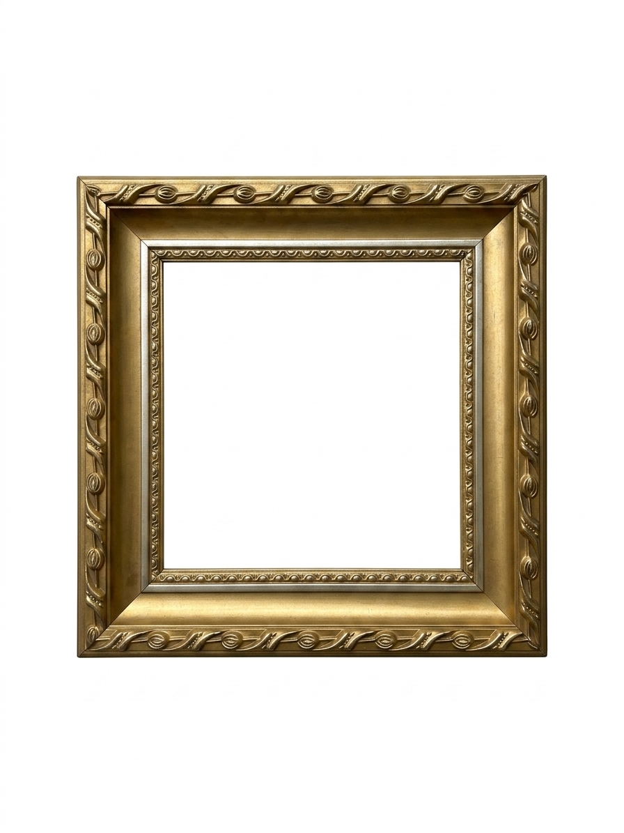 Brass Gold Wooden Frame