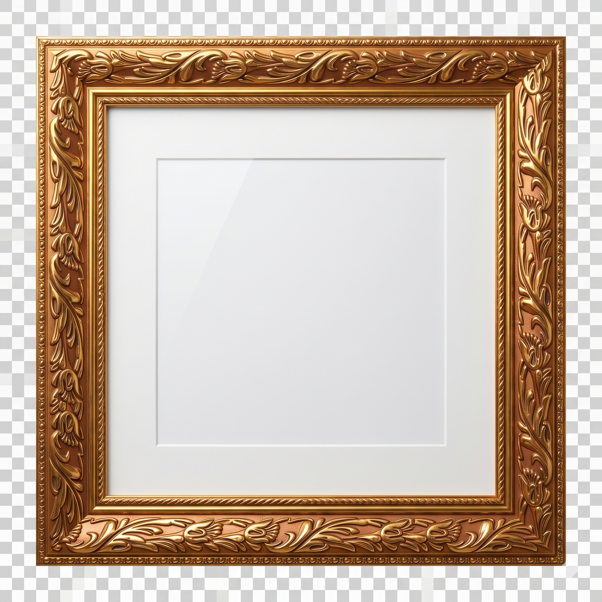 Antique Gold and Bronze frame.
