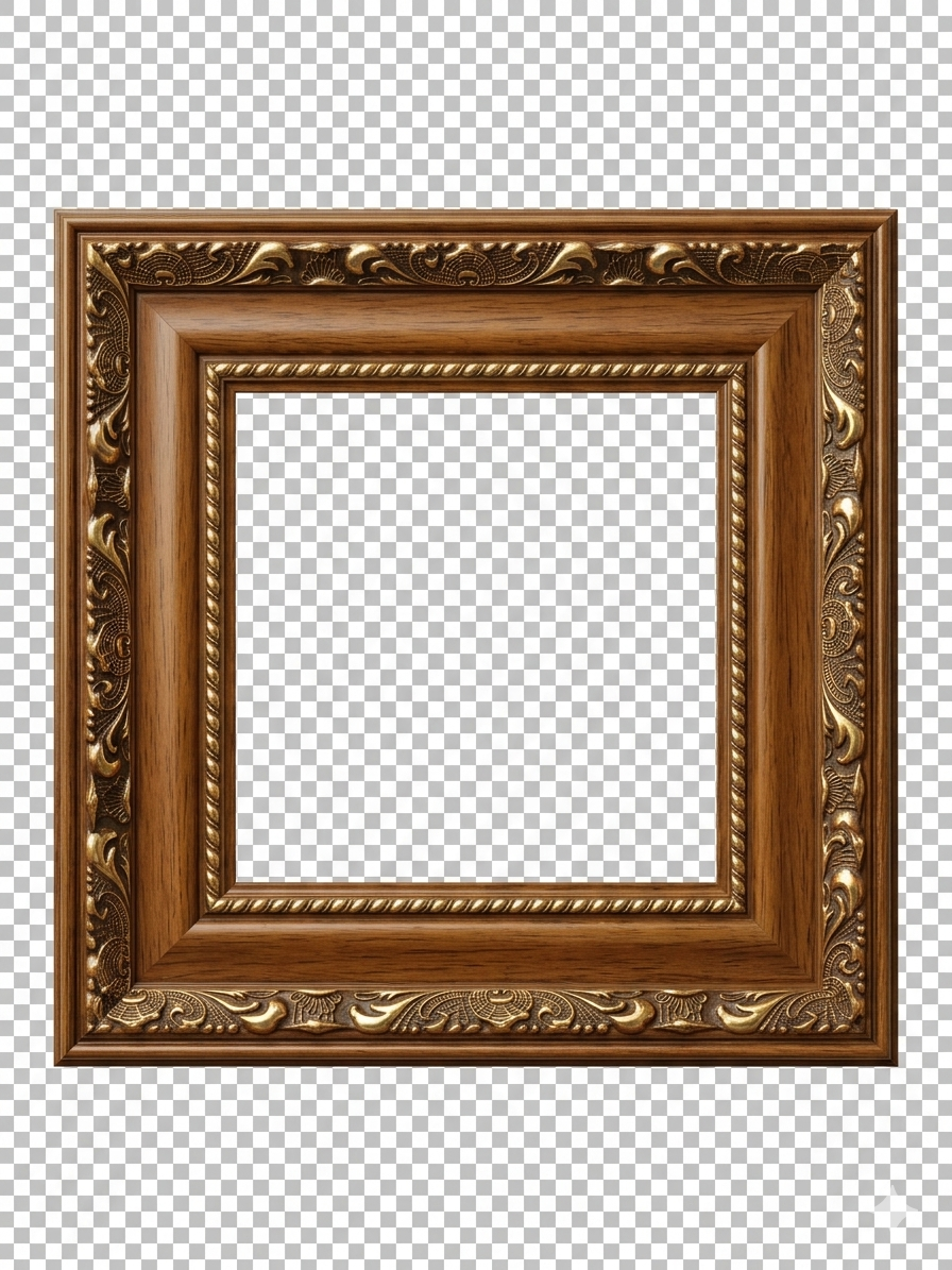 Medium Oak / Walnut Wooden Frame