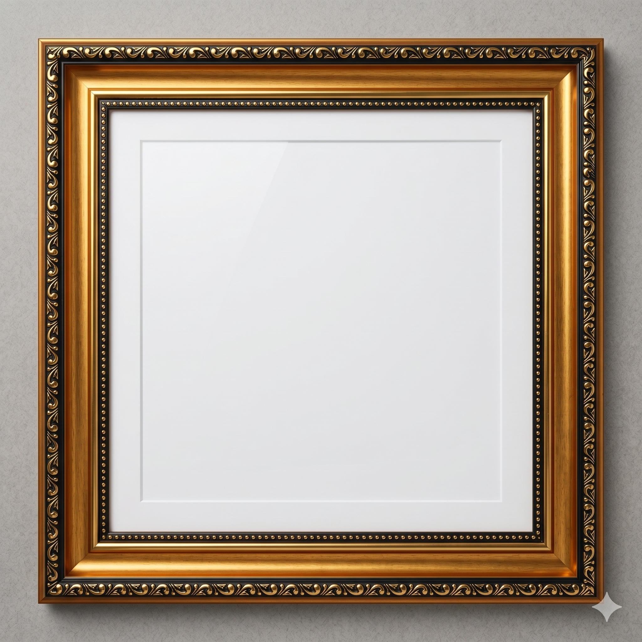 Bright Gold and Black Fibre Frame