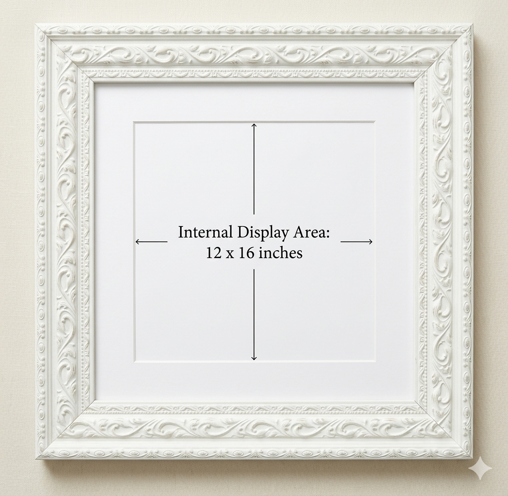Matte White wooden Frame