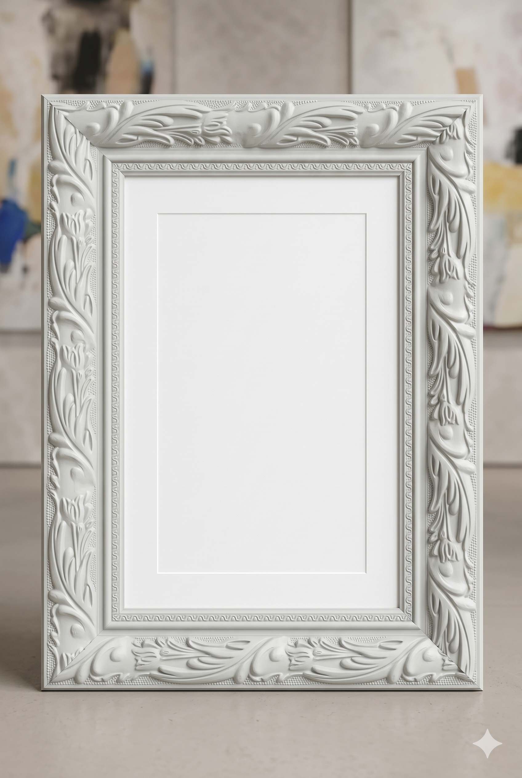Soft Grey Wooden Frame