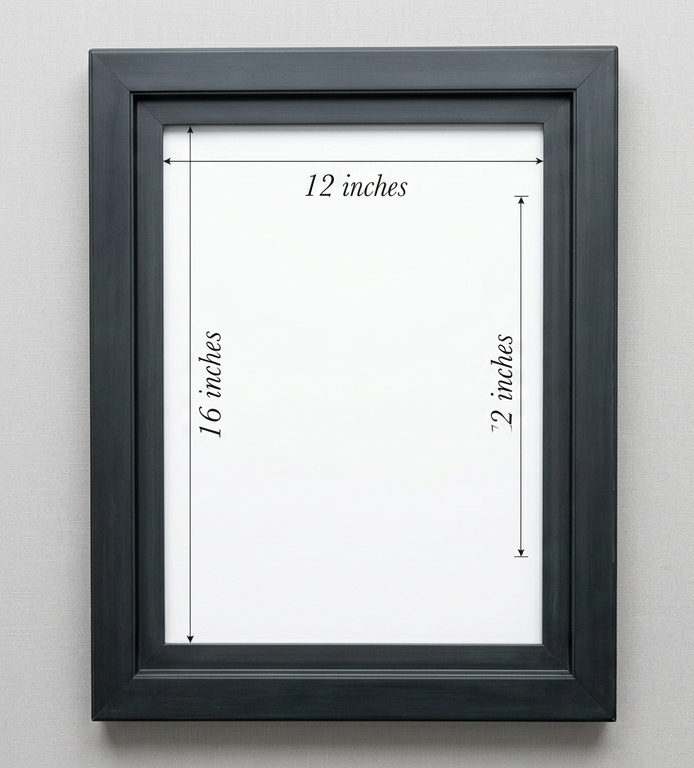 Charcoal / Slate Dark Wooden Frame