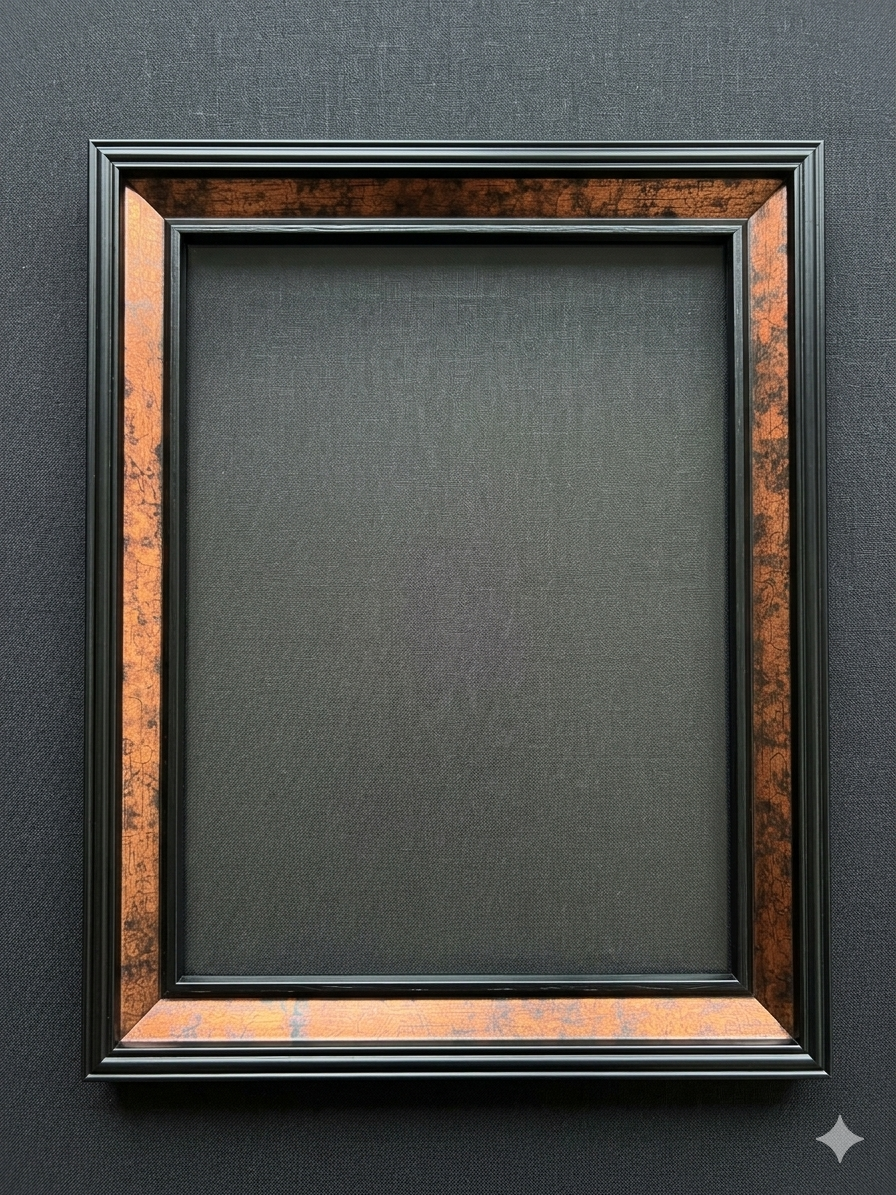 Black and Copper Fibre Frame