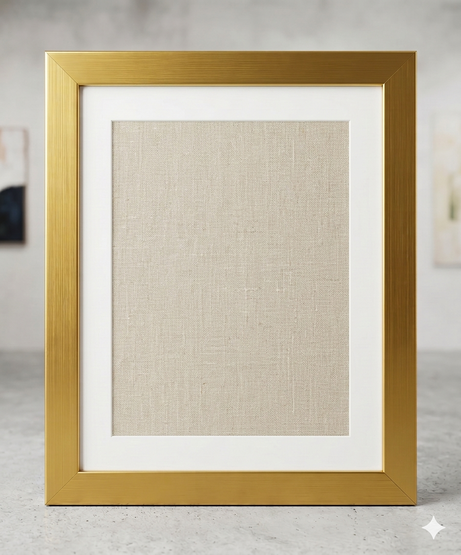Glossy Gold FIbre Frame