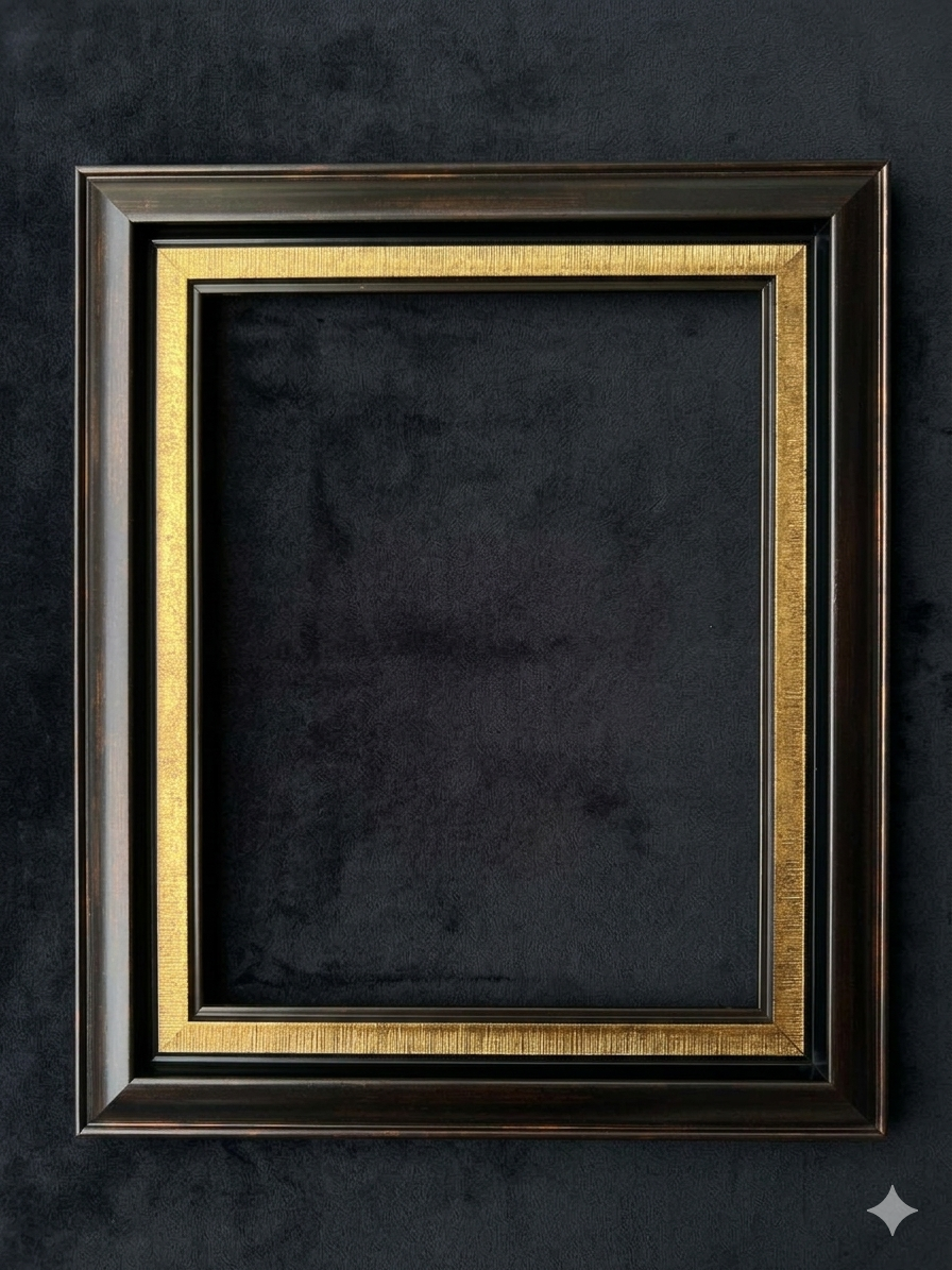 Antique Bronze / Gold Fibre Frame