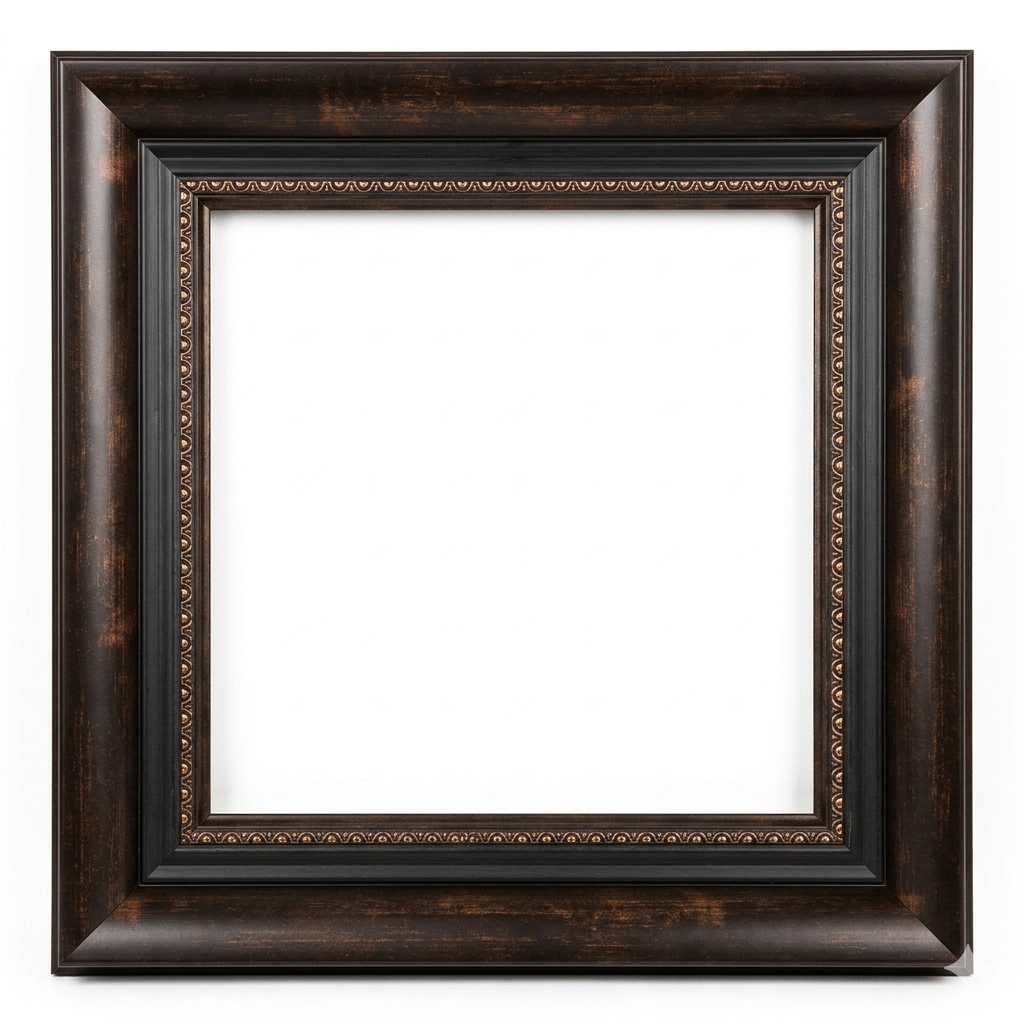 Mahogany / VIntage Gold Fibre Frame