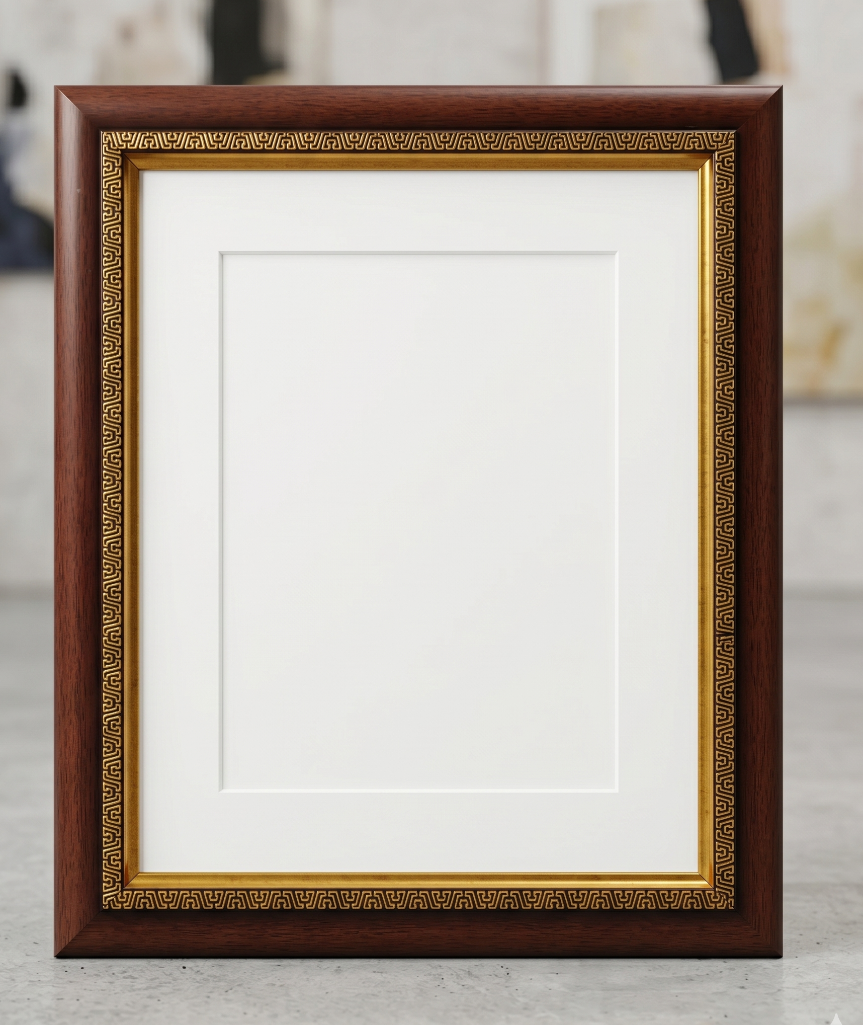 Chery Wood/ Gold Fibre Frame