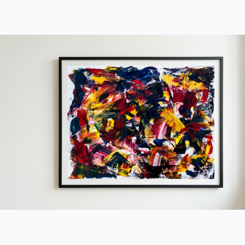 22.9 x 30.5 cm acrylic on canvas painting