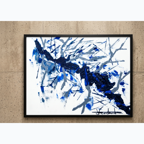 22.9 x 30.5cm acrylic on canvas perspex framed painting