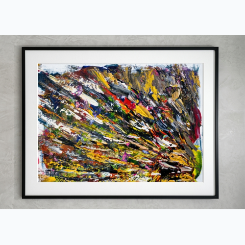 29.7 x 42 cm acrylic on canvas framed painting