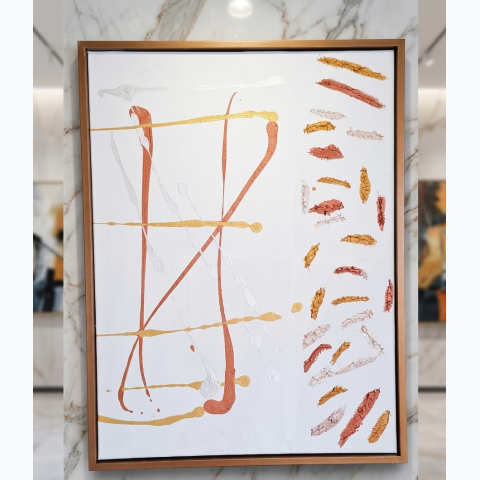 59.69cm x 80.01cm framed canvas stretched painting