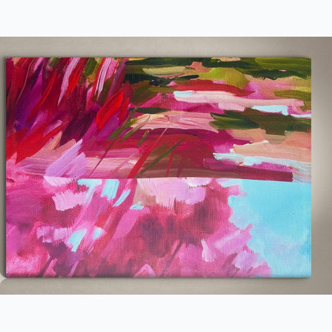 83.82cm  x116.84cm cloth stretched floaten frame