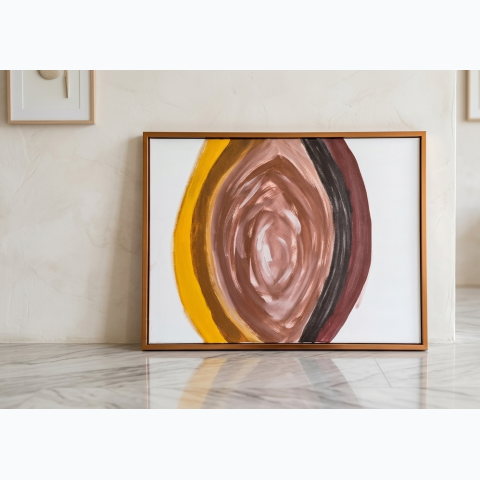 Golden 59.69cm x 80.01cm floaten frame stretched canvas painting