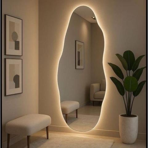3mm 91.44cm x 121.92cm interior decor mirror with glowing lights