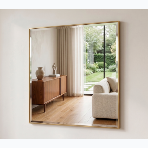 45.72 cm x75.72cm golden framed 3mm interior decor mirror