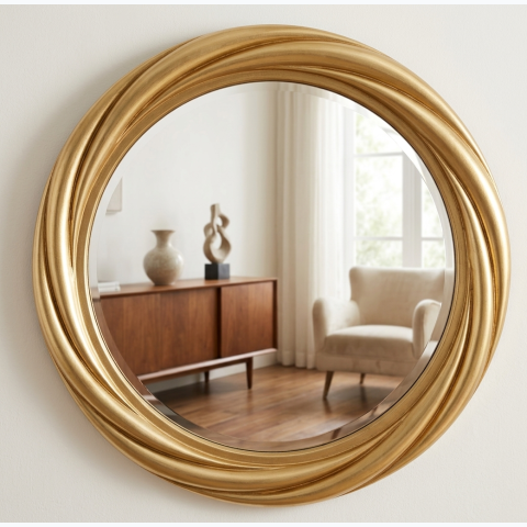 65.53cm diameter round interor decor mirror