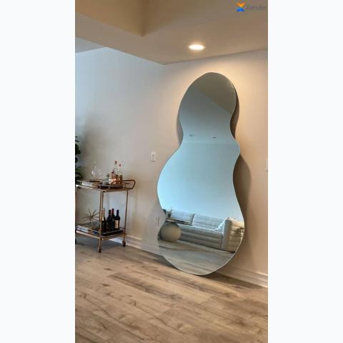 91.44cm x 121.92cm curved interior decor mirror