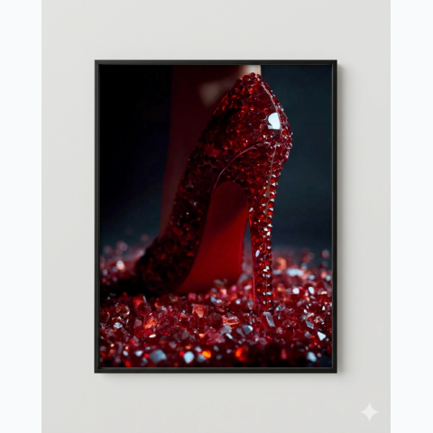 Black thin interior decor framed print  and perspex