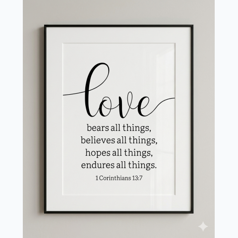Black thin interior decor framed print with matte and perspex
