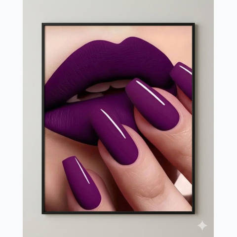 Black thin interior decor framed print and perspex