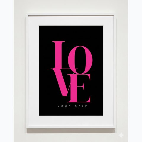 Wooden thin white interior decor frame with matte and perspex