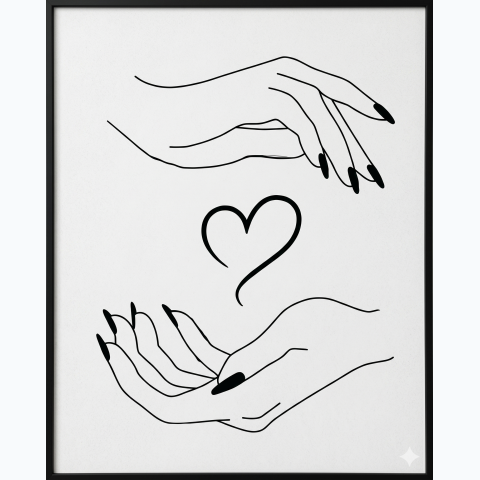 Wooden thin black interior decor frame with matte and perspex