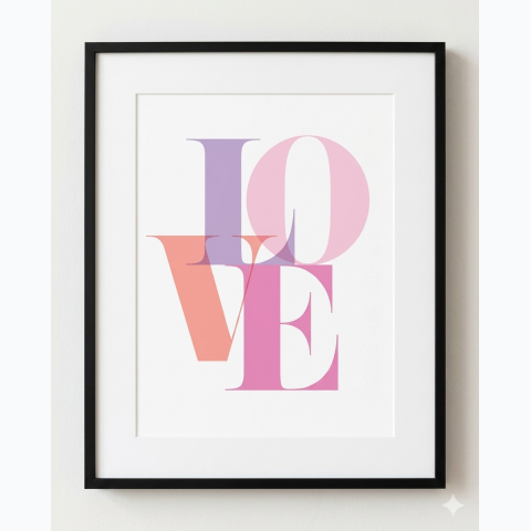 black fiber interior decor frame with matte and perspex