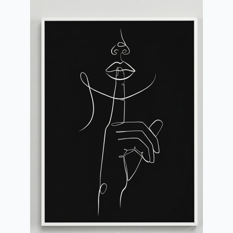 Interior decor framed abstract print with matte and  perspex