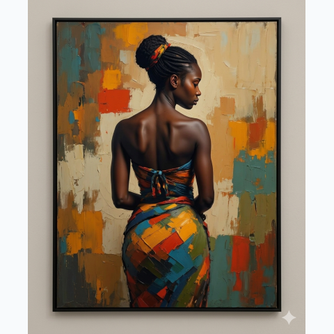 Interior decor framed abstract print  and  perspex
