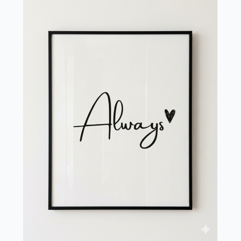Interior decor framed abstract print and  perspex