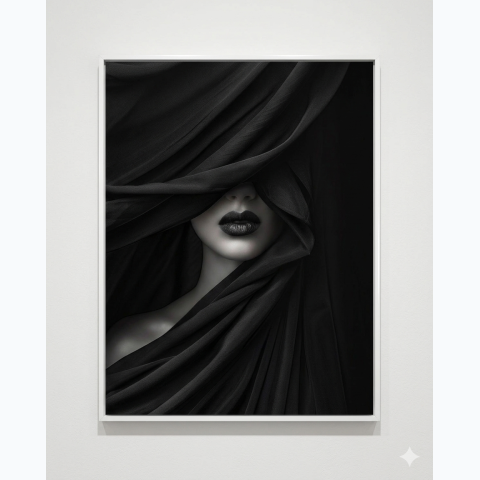 Interior decor framed abstract print and perspex